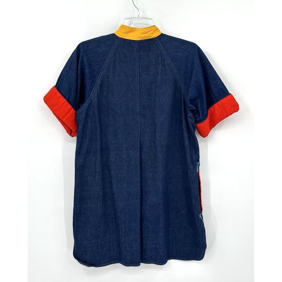 preppy artsy nautical denim colorful M - Picture 10 of 10